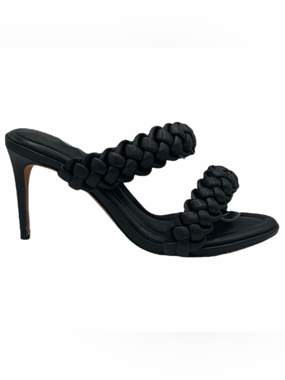 Alexandre Birman Francis Braided Heeled Sandals in Black Leather EU 40 US 10